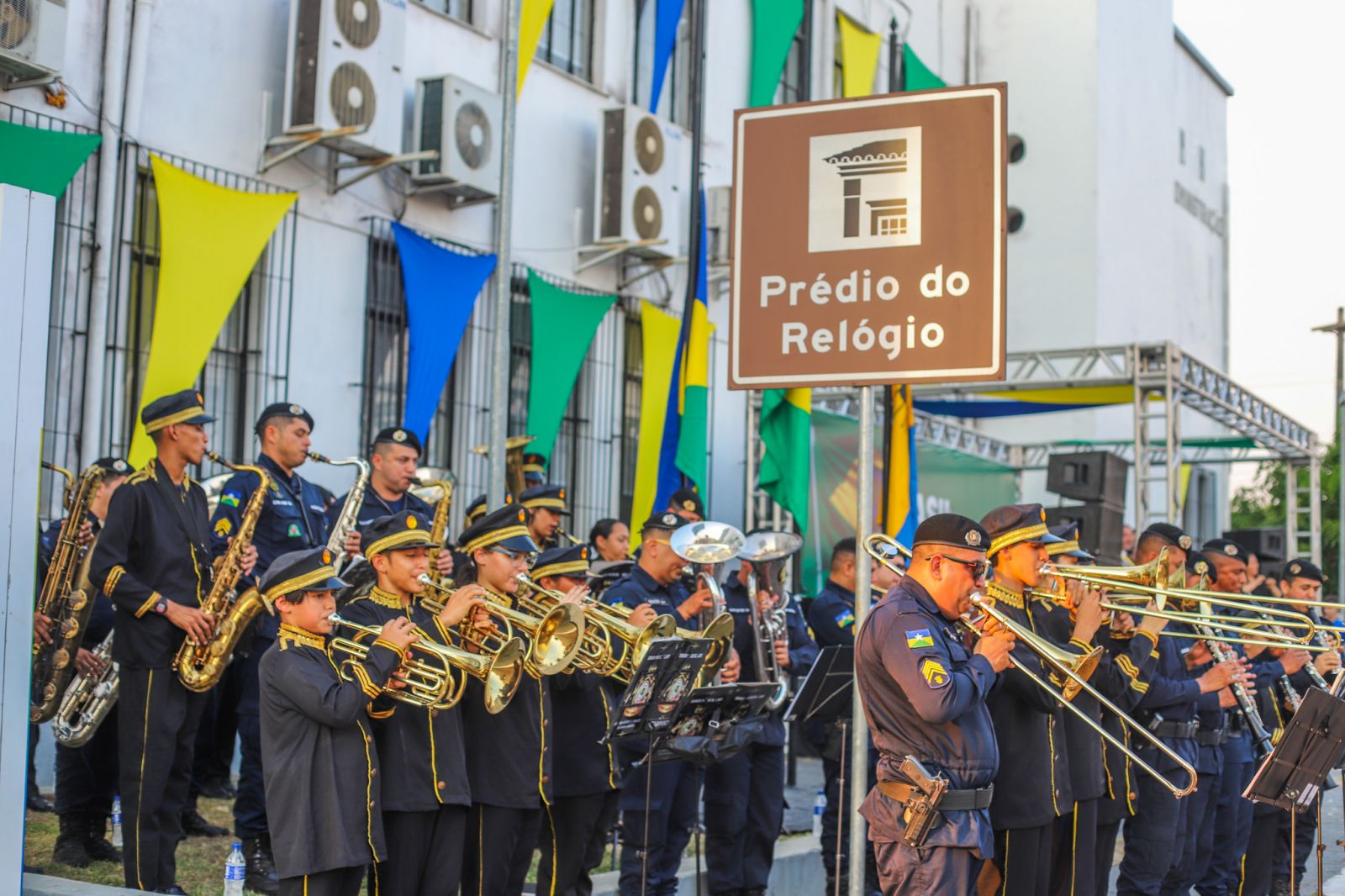 Ato cívico contou com a participação de Banda da Polícia Militar de Rondônia