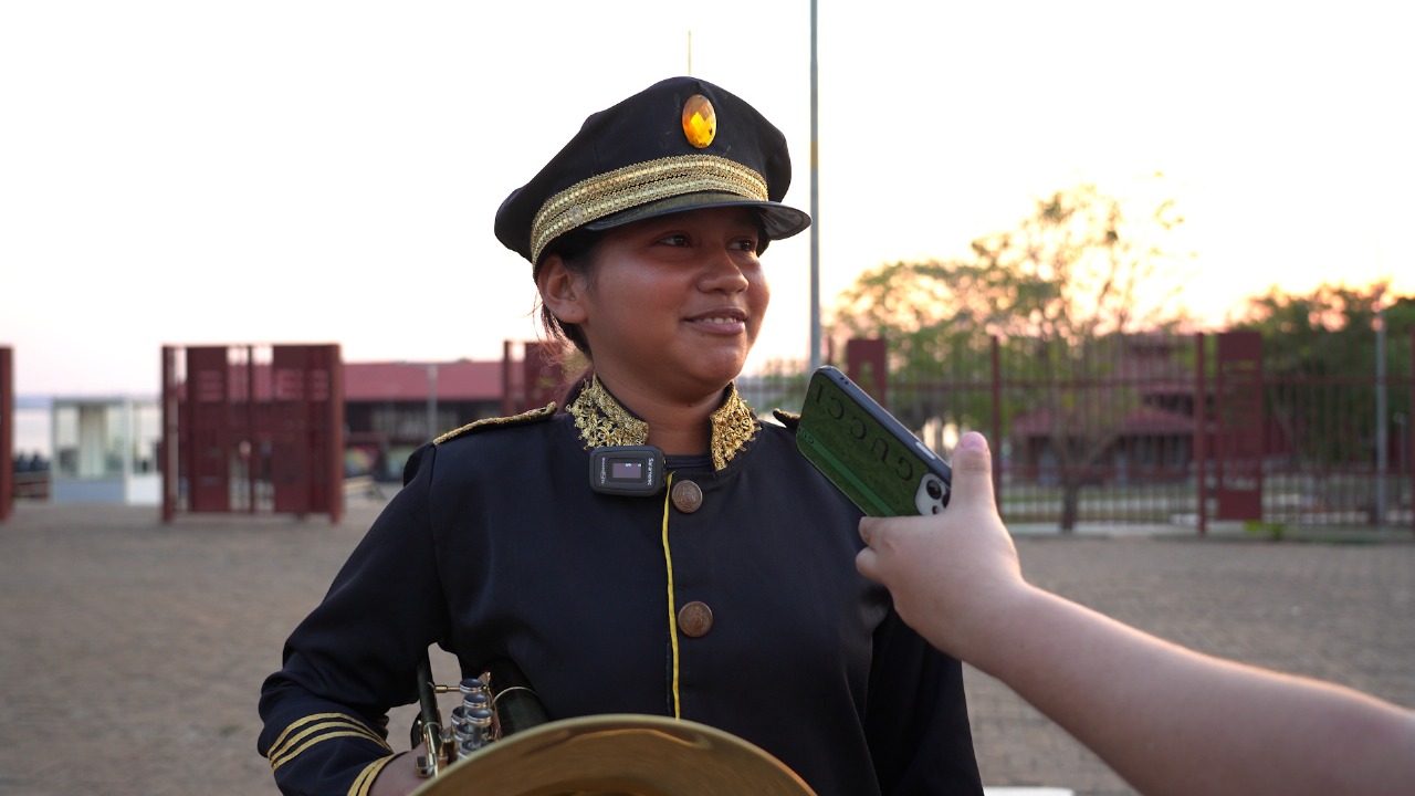 Débora Laissa, integrante da Banda Laio, expressou sua alegria em participar