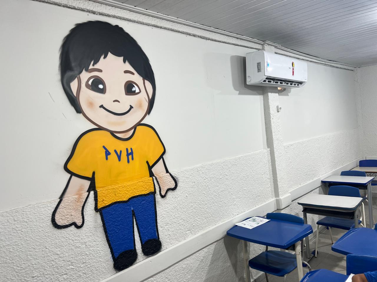 !1 salas de aulas que receberam os reparos