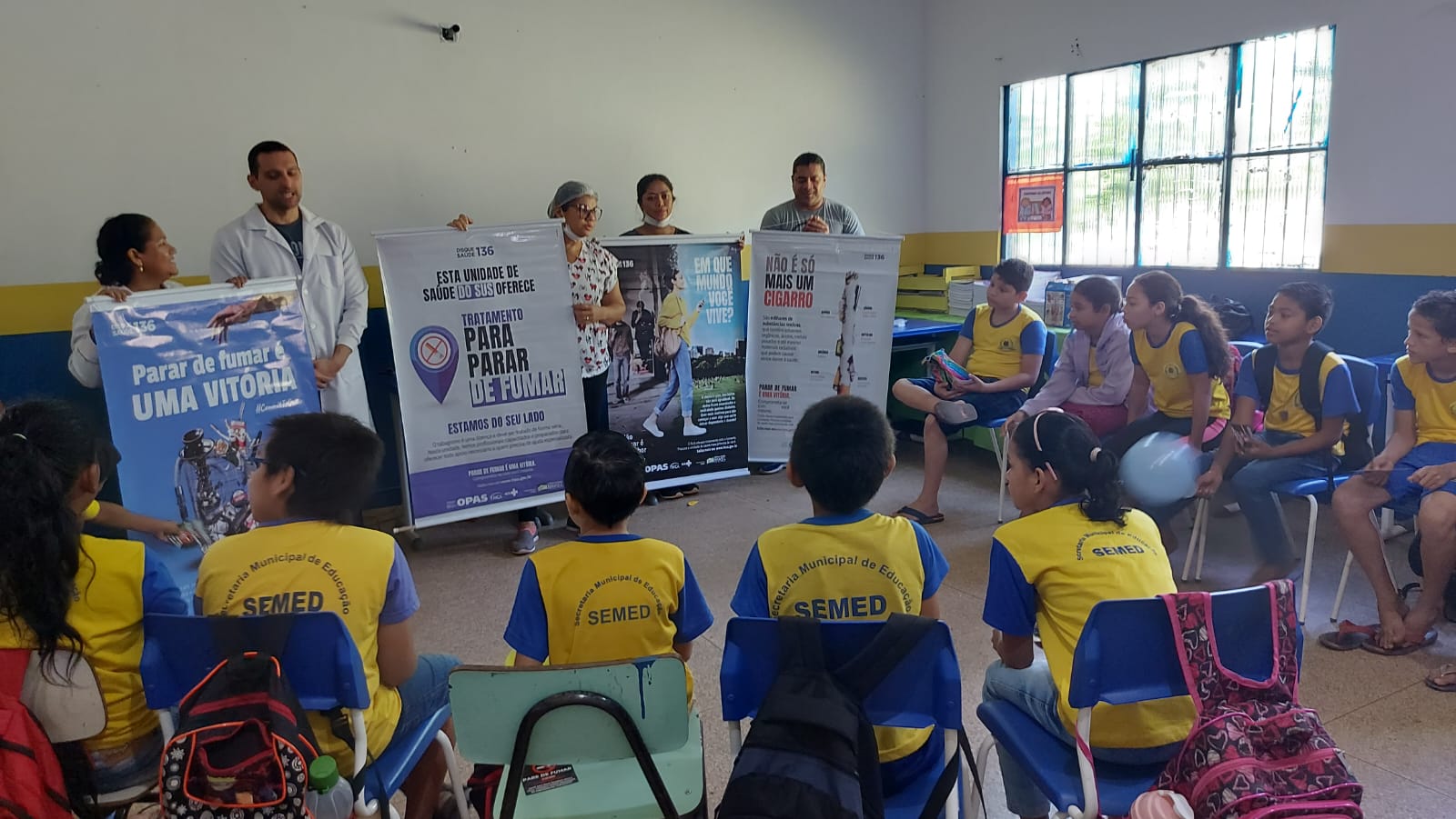 Palestra alertou as criança sobre as doenças que podem ser causadas pelo uso do tabaco